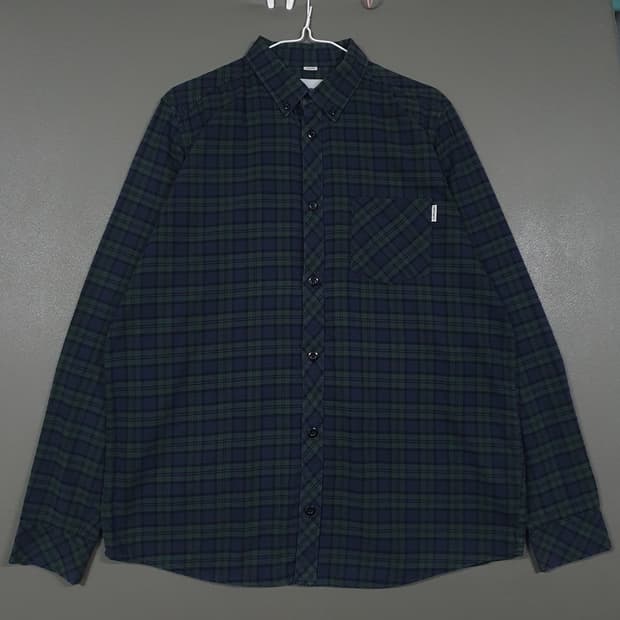 L (100) 칼하트 WIP L/S 숀 셔츠 블랙와치 타탄체크 남방