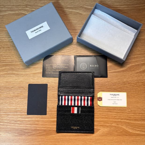 톰브라운 페블 그레인 더블 카드지갑