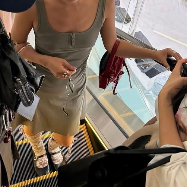 LCDC 뷔스티에 져지 원피스S 블랙 