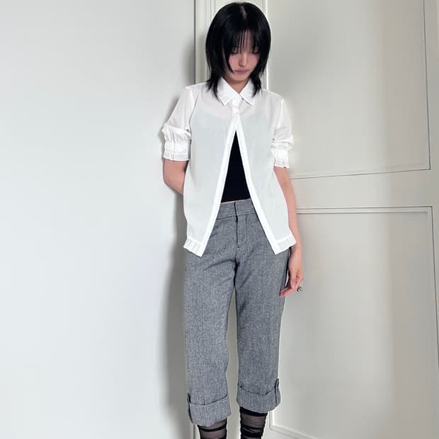 White Frill Shirt / 빈티지 프릴 셔츠