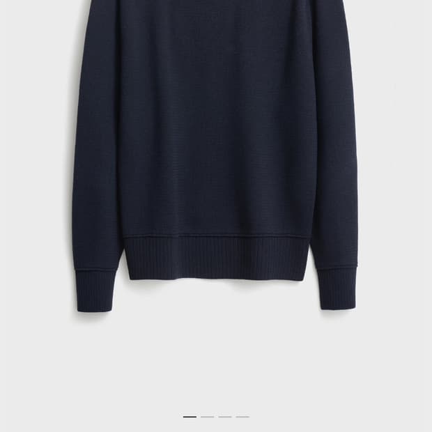 포터리 25fw 숄더 버튼 크루넥 니트 네이비 4 105