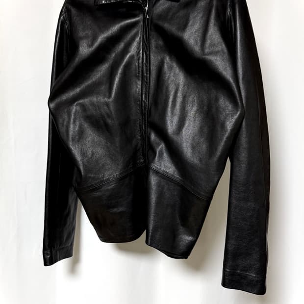 라프시몬스 x 질샌더 06s 2way 램레더 라이더 자켓