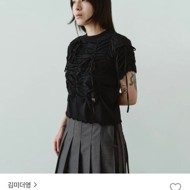 김미더영 셔링 탑 BK OS