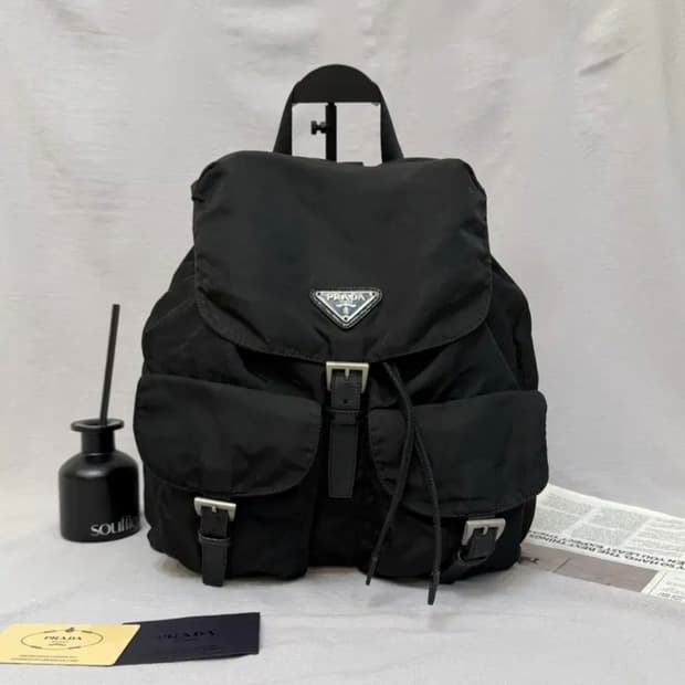 [S급/정품] 프라다 리나일론&사피아노 백팩 스몰사이즈