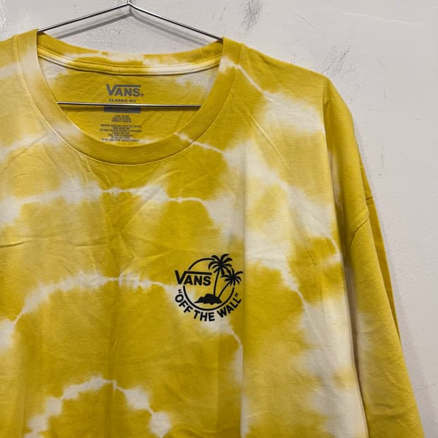 반스 오프더월 프린팅로고 타이다이 오버핏 반팔티