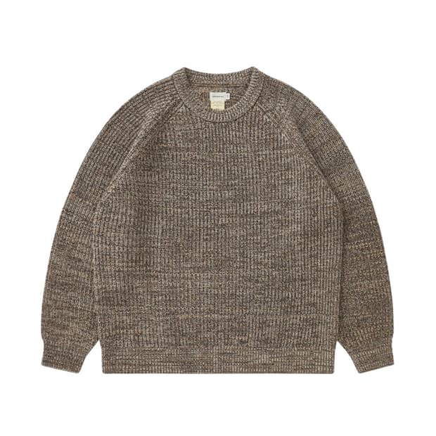 [M]24fw 카키스 울 니트 브라운