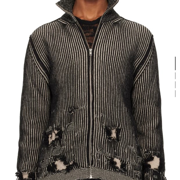 Mm6 마르지엘라 24fw 니트 집업 L