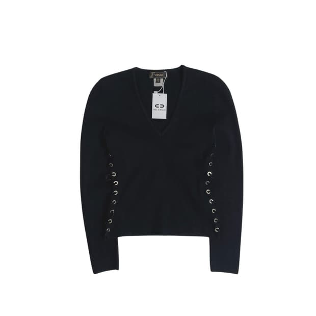 Versace 사이드 아일렛 앙고라 울 블렌드 니트 (italy) 