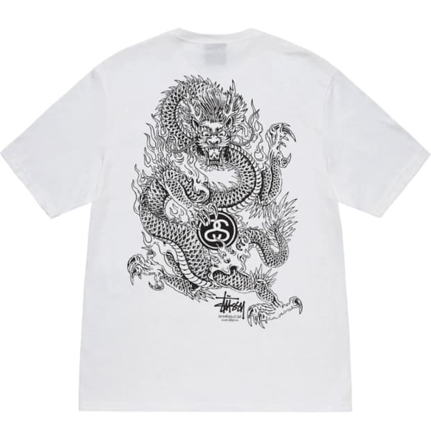 Stussy 스투시 드래곤 티셔츠 화이트