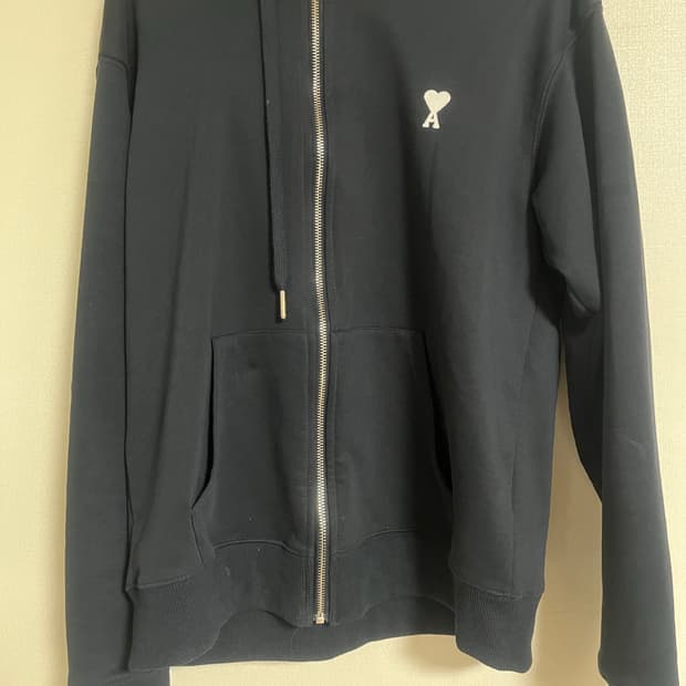 아미 네이비 후드집업