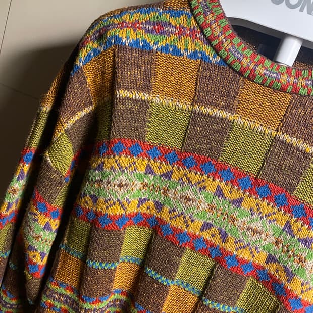 KENZO 겐조 빈티지 패턴 니트