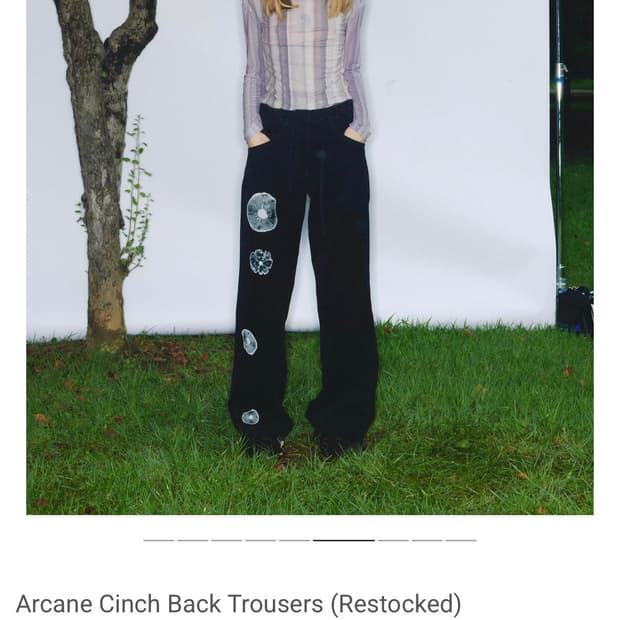 오들리워크샵 Arcane Cinch Back Trousers 블랙 S