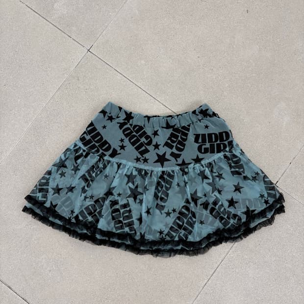 블루 레터링 샤스커트