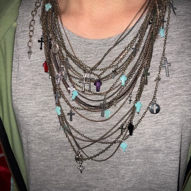 TTF✳️v-kei vintage hand made necklace