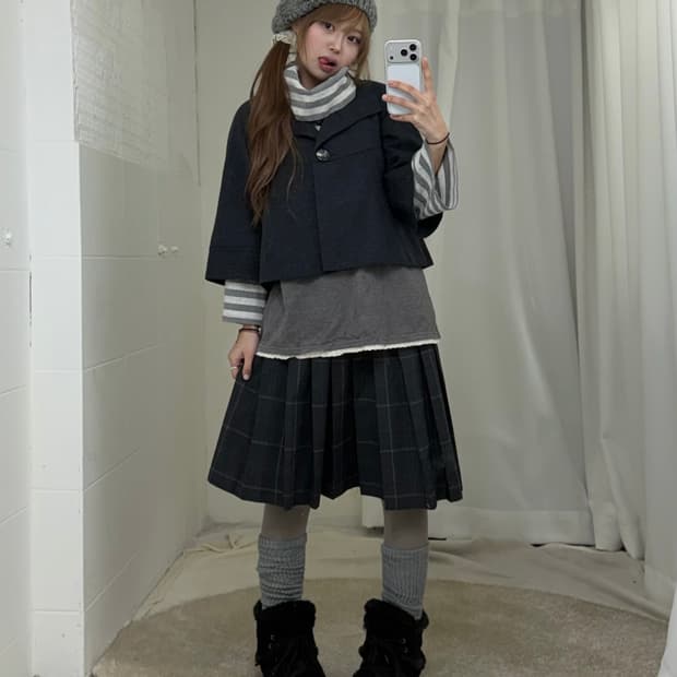 데일리 그레이 너드 니혼진 프레피 코디세트