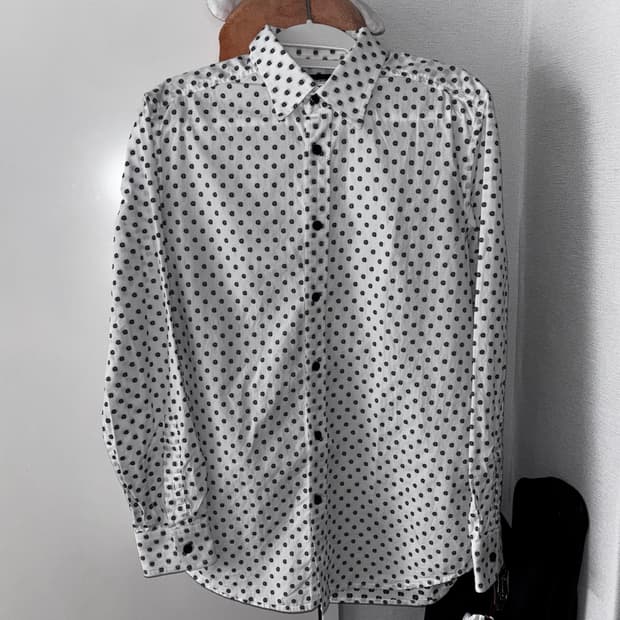 디젤 @패턴 도트 셔츠