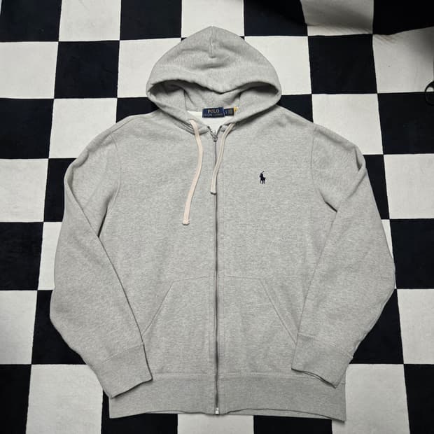 L 폴로랄프로렌 써멀 후드 집업 그레이