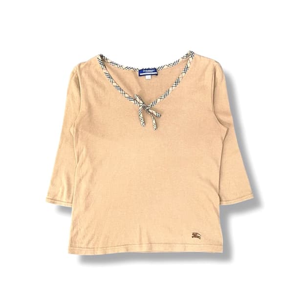 버버리 블루라벨 롱슬리브 베이지