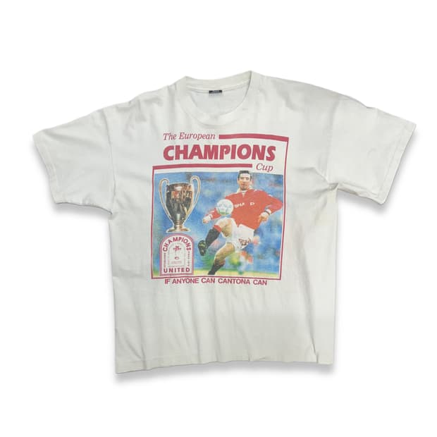 1993' Eric Cantona 슬로건 티셔츠 XL