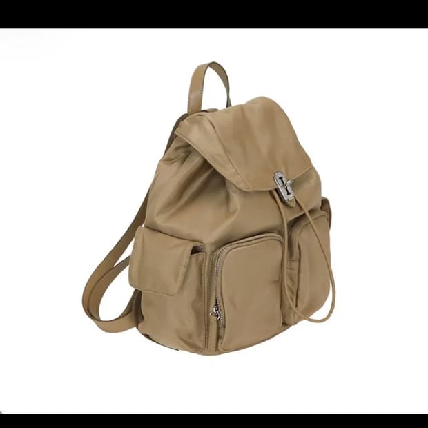 분크 헤이 더블 포켓 백팩 미듐 베이지