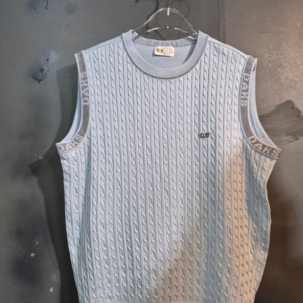 닥스 꽈배기 니트 조끼 100