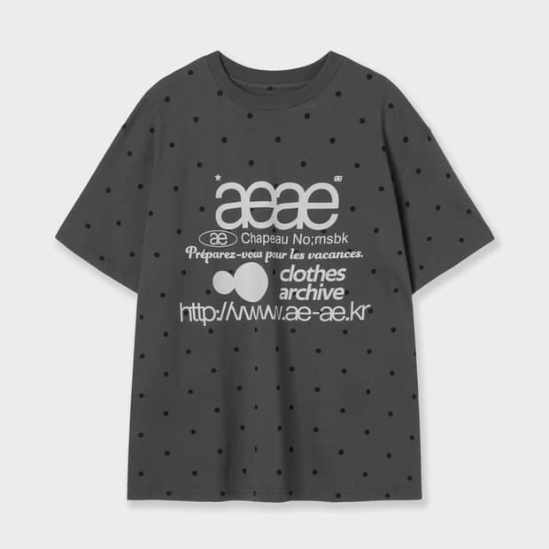 WEB LOGO DOT T-SHIRTS [CHARCOAL]