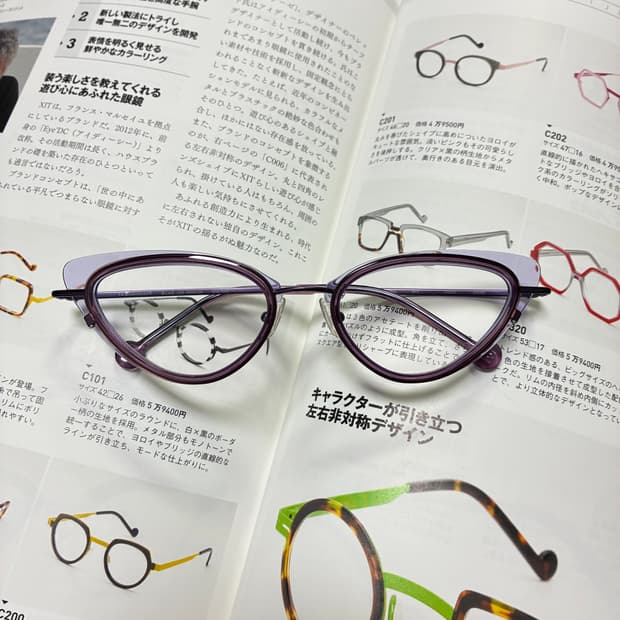 L.A. EYEWORKS 엘에이 아이웍스 캣아이 뿔테 안경