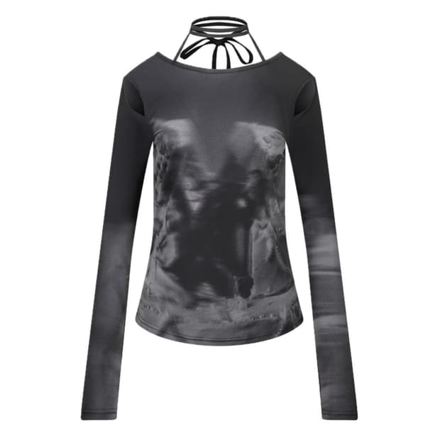 nache cut out slim fit long sleeve