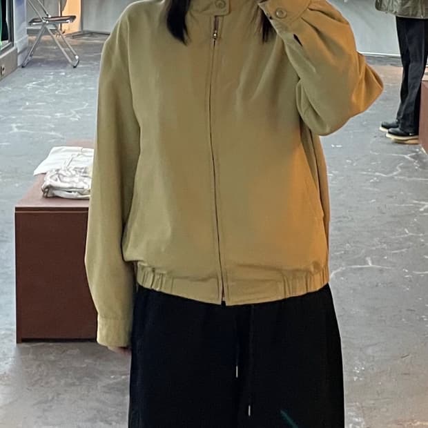 입생로랑 베이지 블루종 자켓 H1461