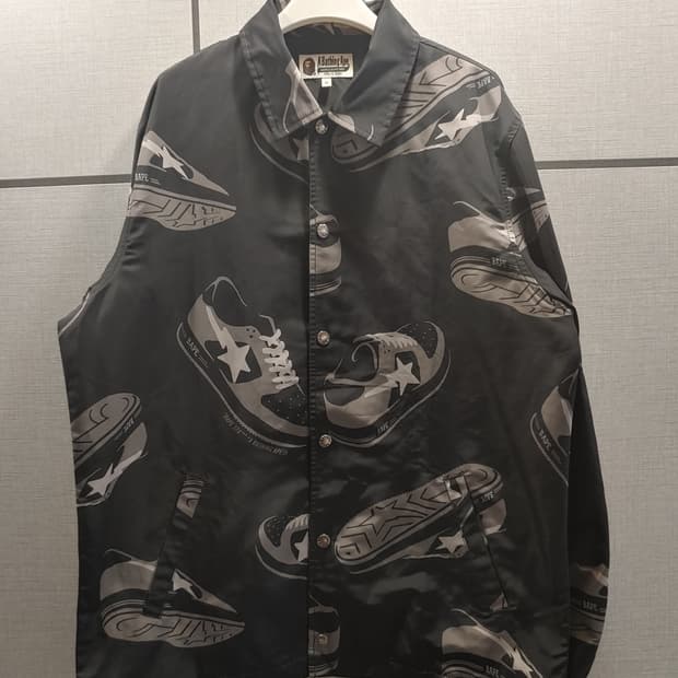 [M] 베이프 베이프스타 프린팅 코치자켓