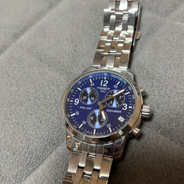 티쏘 1853 PRC200 크로노그래프 청판 메탈시계
