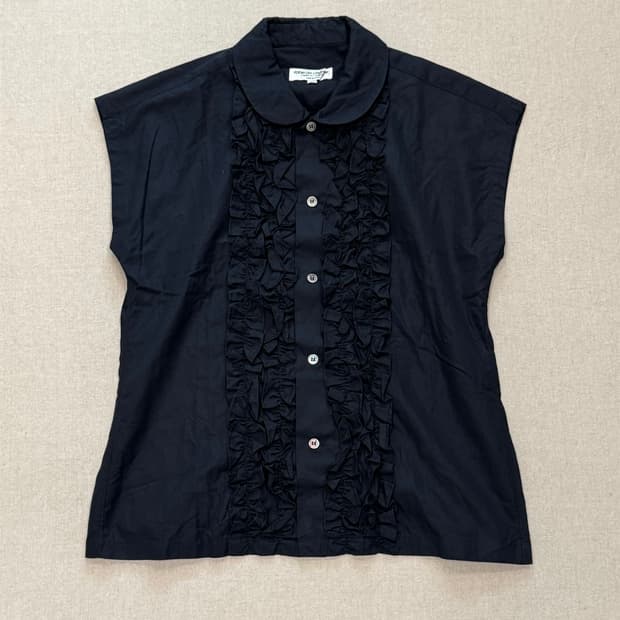 꼼데가르송 robe de chambre 98ss 프릴 슬리브리스 셔츠