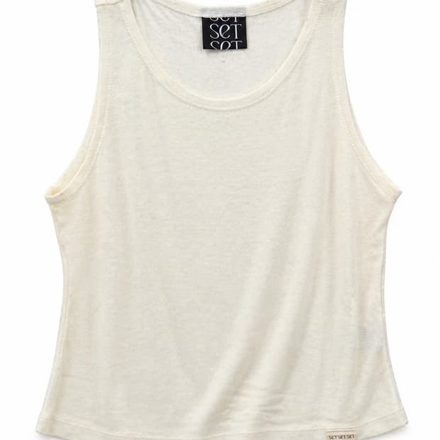 SETSETSET 아이보리 슬리브리스 FREE