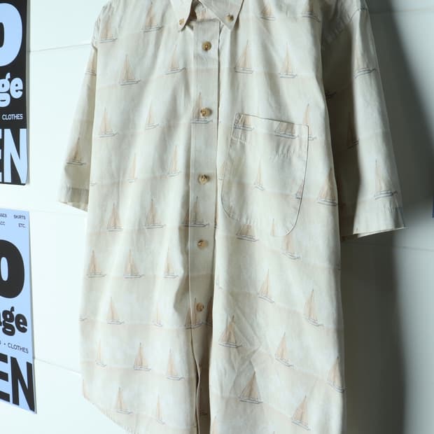 (XL-2XL) 내츄럴이슈 반팔셔츠 남방 90S 년대-H34420