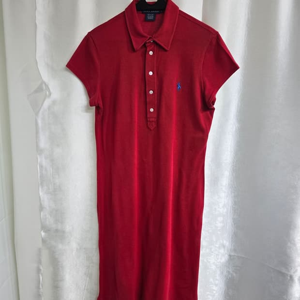 폴로랄프로렌 레드 피케 원피스 (1774)