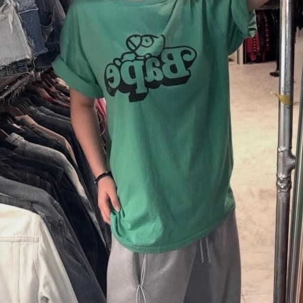 (XL) 베이프 민트 반팔 a1