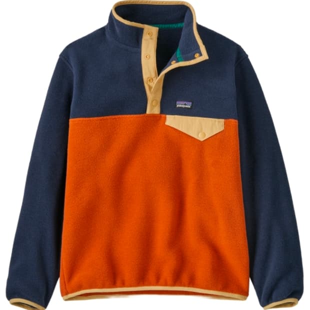 (키즈) 파타고니아 라이트웨이트 신칠라 스냅-T 플리스 풀오버 레드테일 