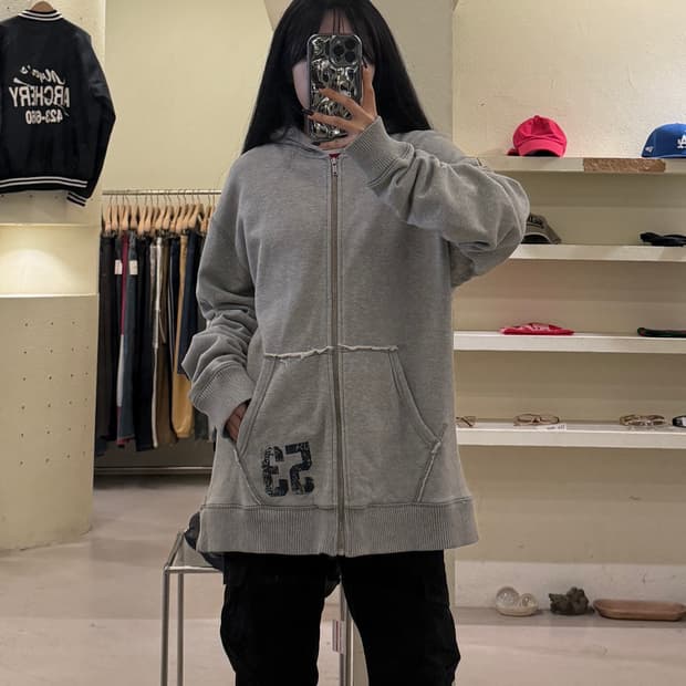 리바이스 백로고 그레이 후드집업 U1632