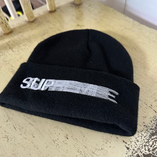슈프림 모션로고 비니 블랙