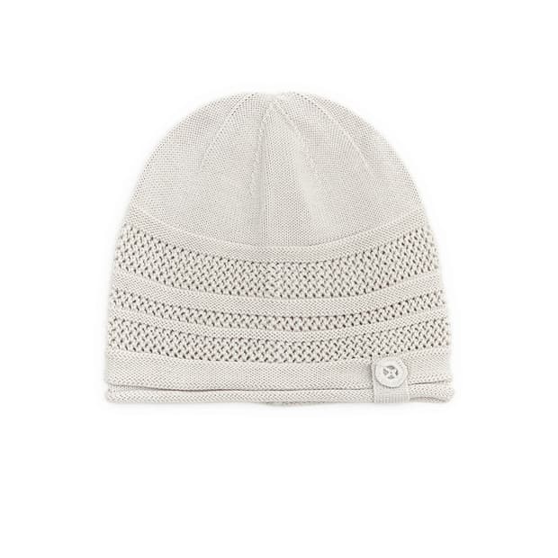 허그유어스킨 버튼 니트 비니