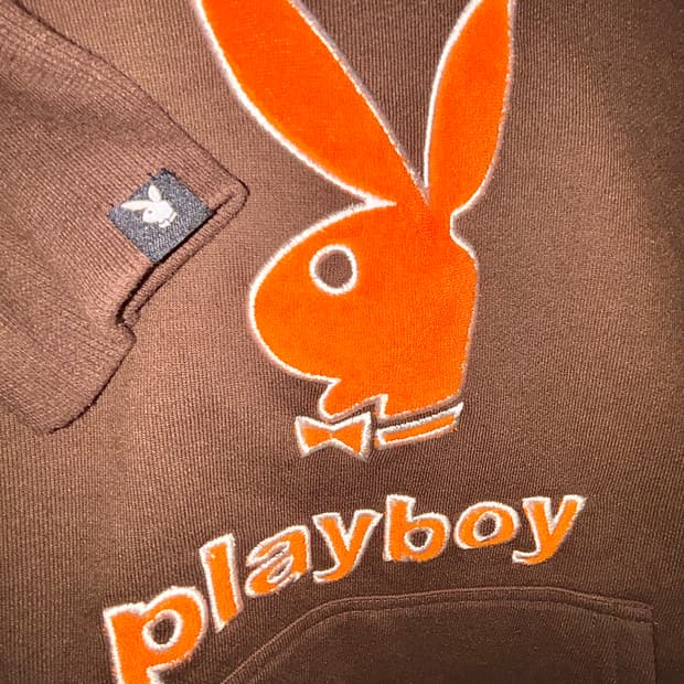 플레이보이 후드티 playboy 빈티지 초코 후드 급처