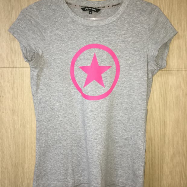 Convers pink  point half T