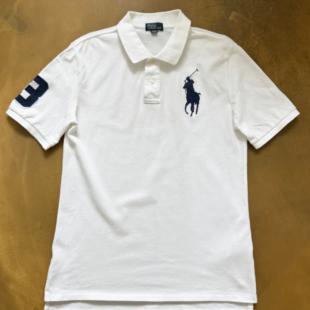 폴로 랄프로렌 빅포니 화이트 카라 반팔티