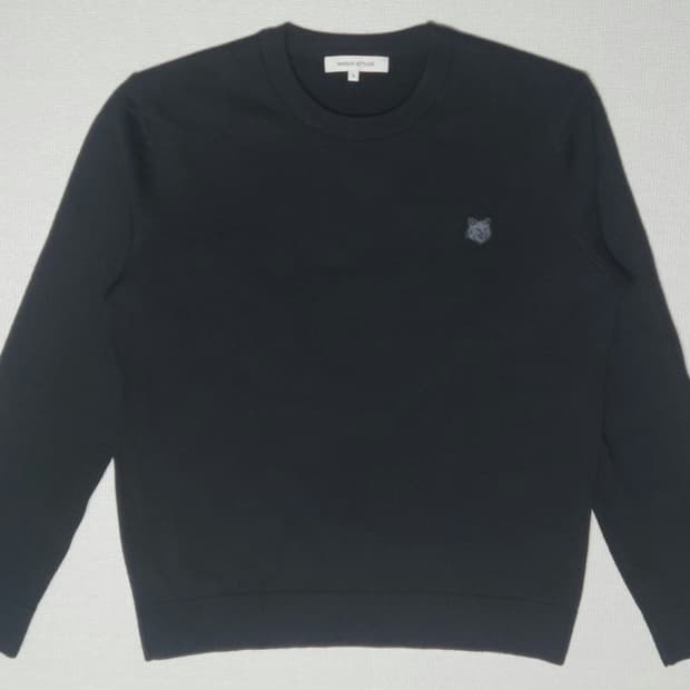 (정품) 메종키츠네 폭스헤드 블랙 니트(M)