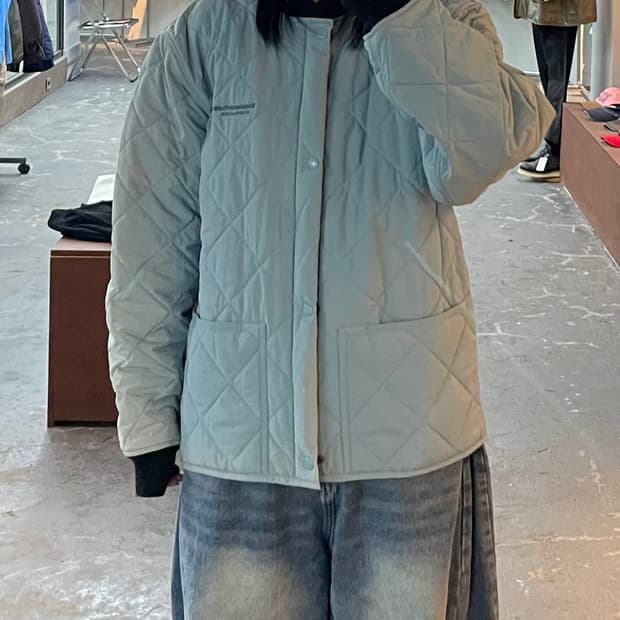 디스이즈네버댓 스카이블루 퀄팅 자켓 H1612