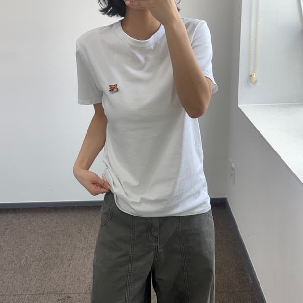 Maison kitsune 메종키츠네 화이트 반팔