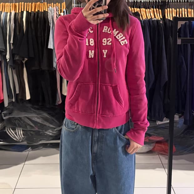 아베크롬비 핫핑크 후드집업