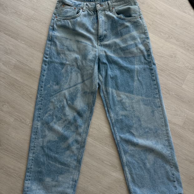 ZARA 와이드 데님 팬츠 라이트 블루