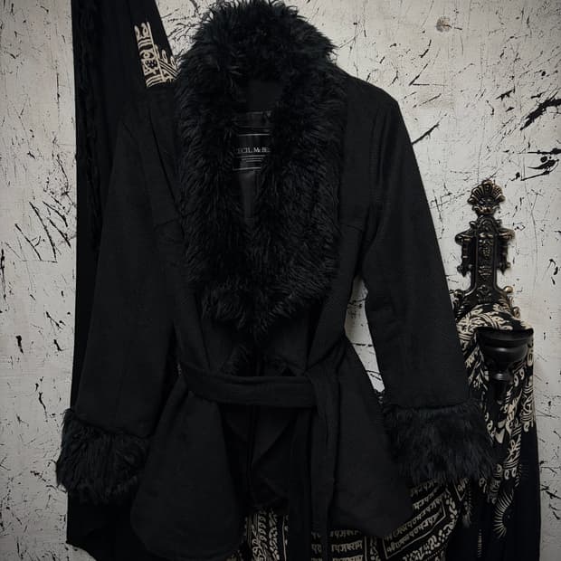 Cecil McBee Black Fur Coat