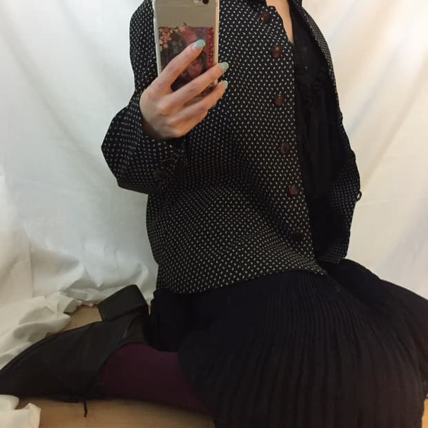 단추 카라 자켓